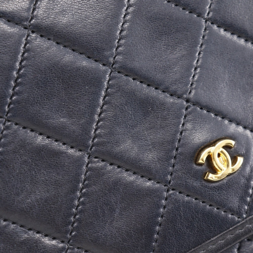 Chanel Black Leather Pochette Shoulder Bag