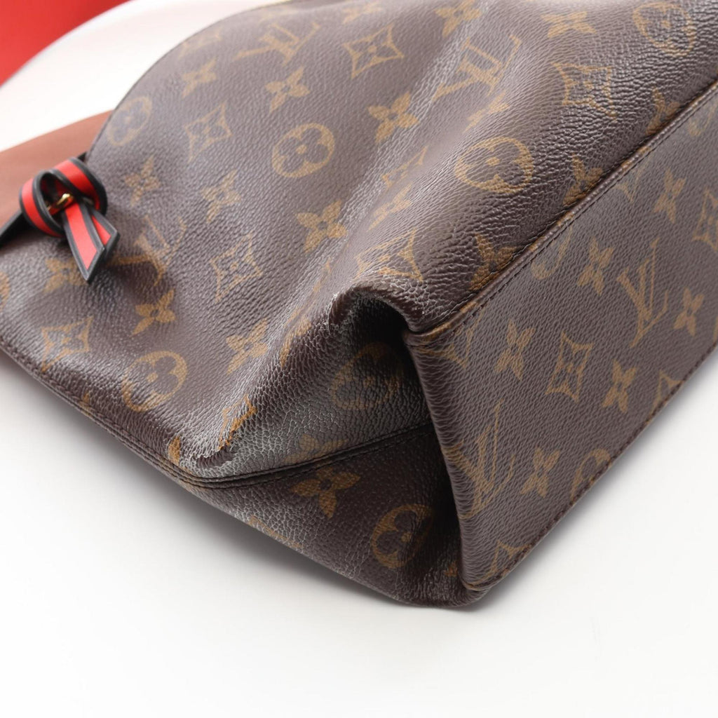 Louis Vuitton Black Brown Caramel Red Color Monogram Pvc Leather Coated Canvas Shoulder Bag