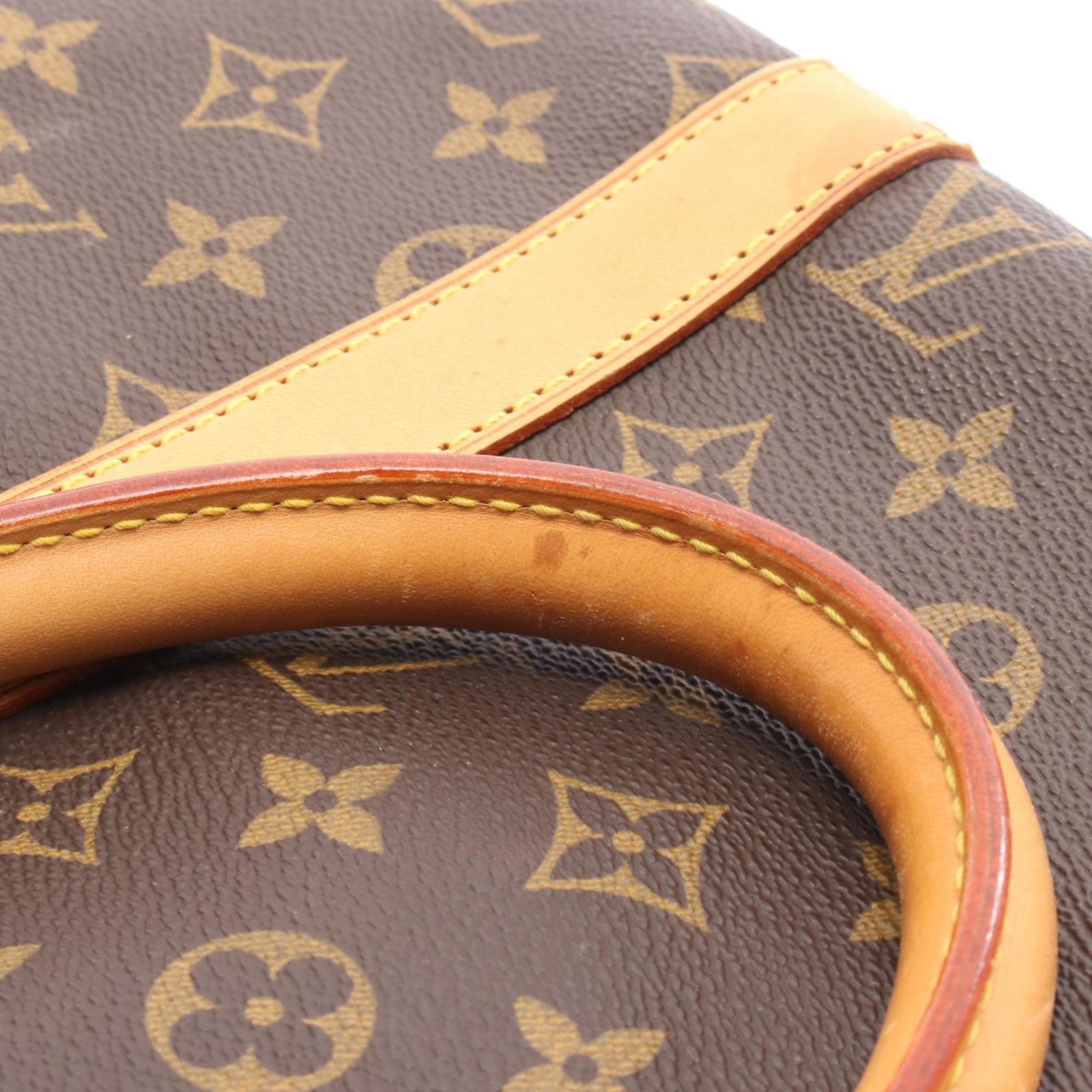 Louis Vuitton Brown Coated Canvas Leather Boston Bag