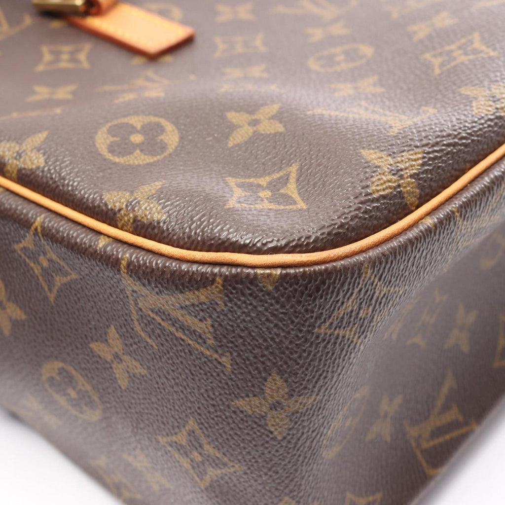 Louis Vuitton Brown Coated Canvas Leather Handbag Shoulder Bag