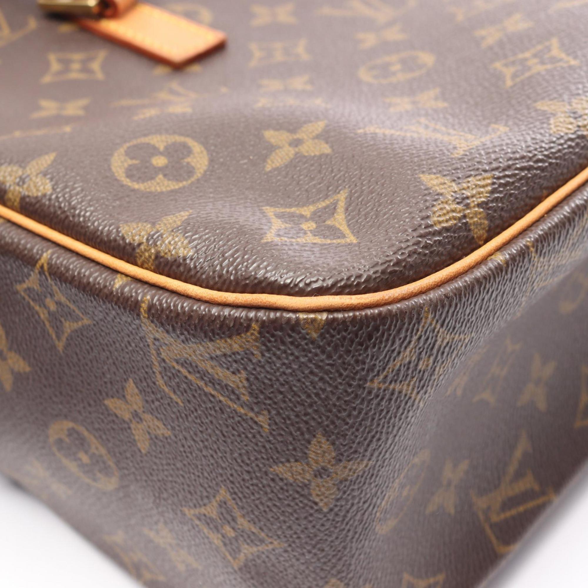 Louis Vuitton Brown Coated Canvas Leather Handbag Shoulder Bag