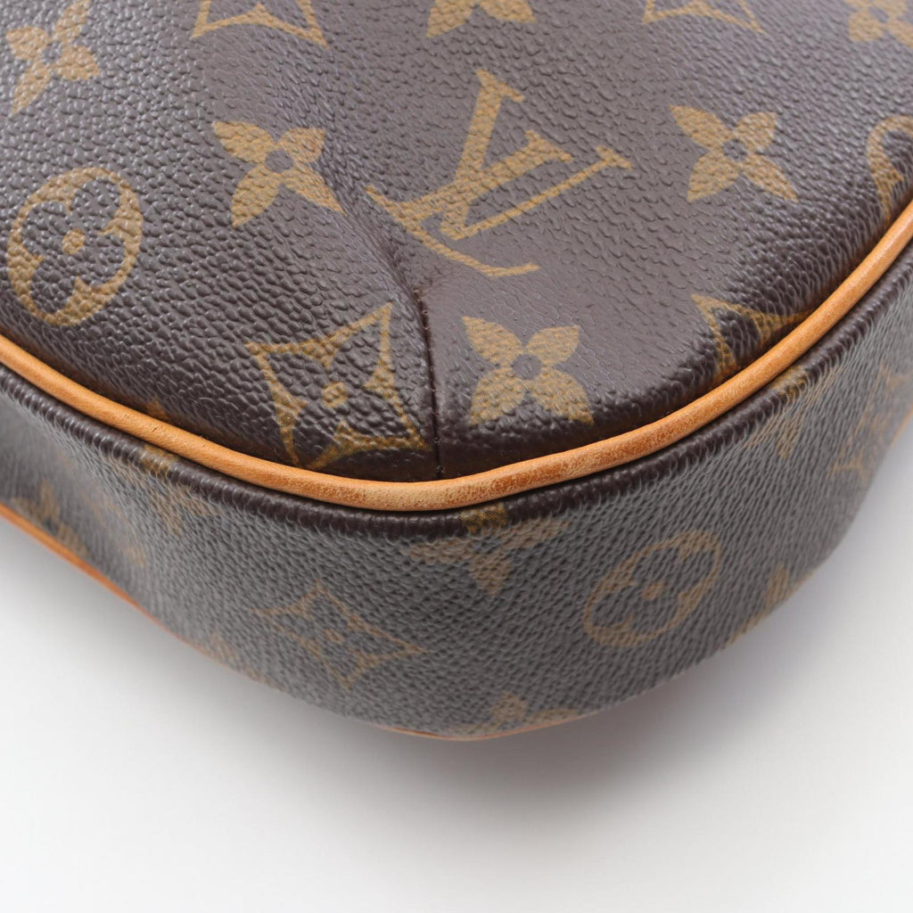 Louis Vuitton Brown Coated Canvas Leather Shoulder Bag