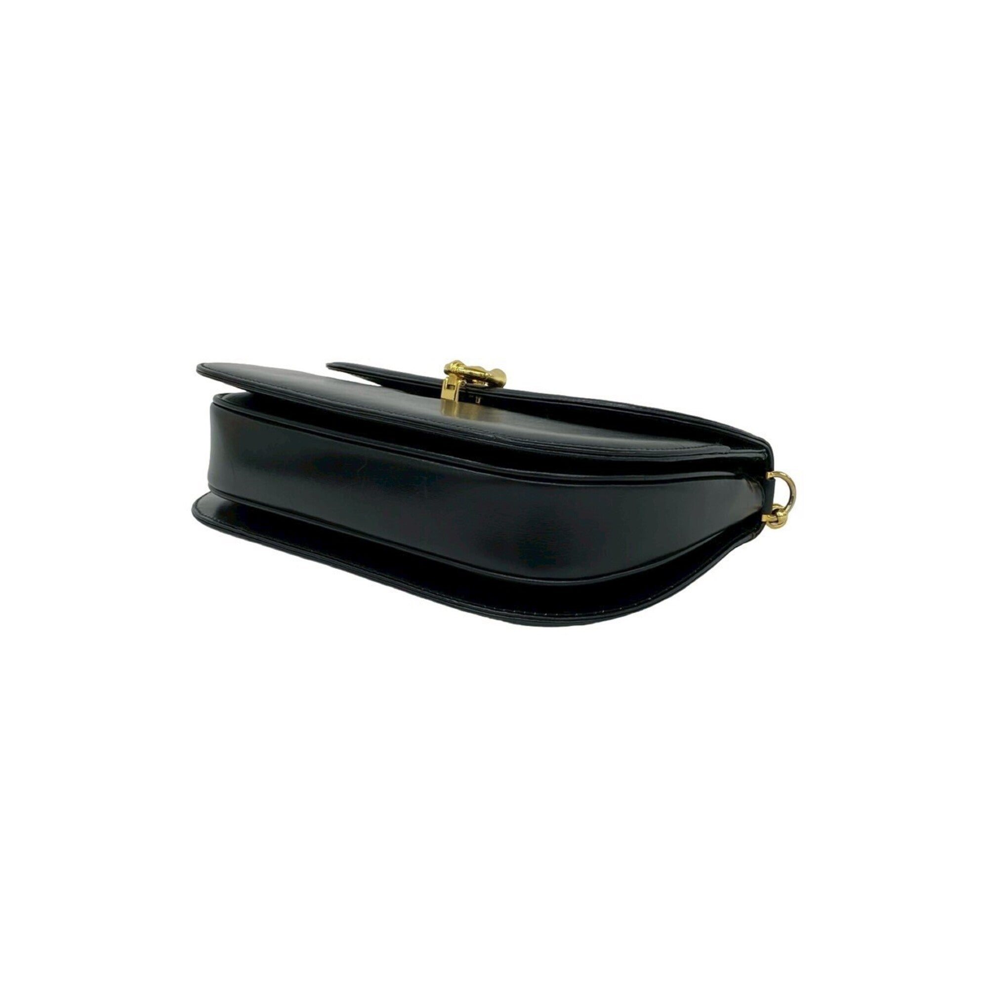 Gucci Black Leather Pochette Shoulder Bag (Pre-Owned)