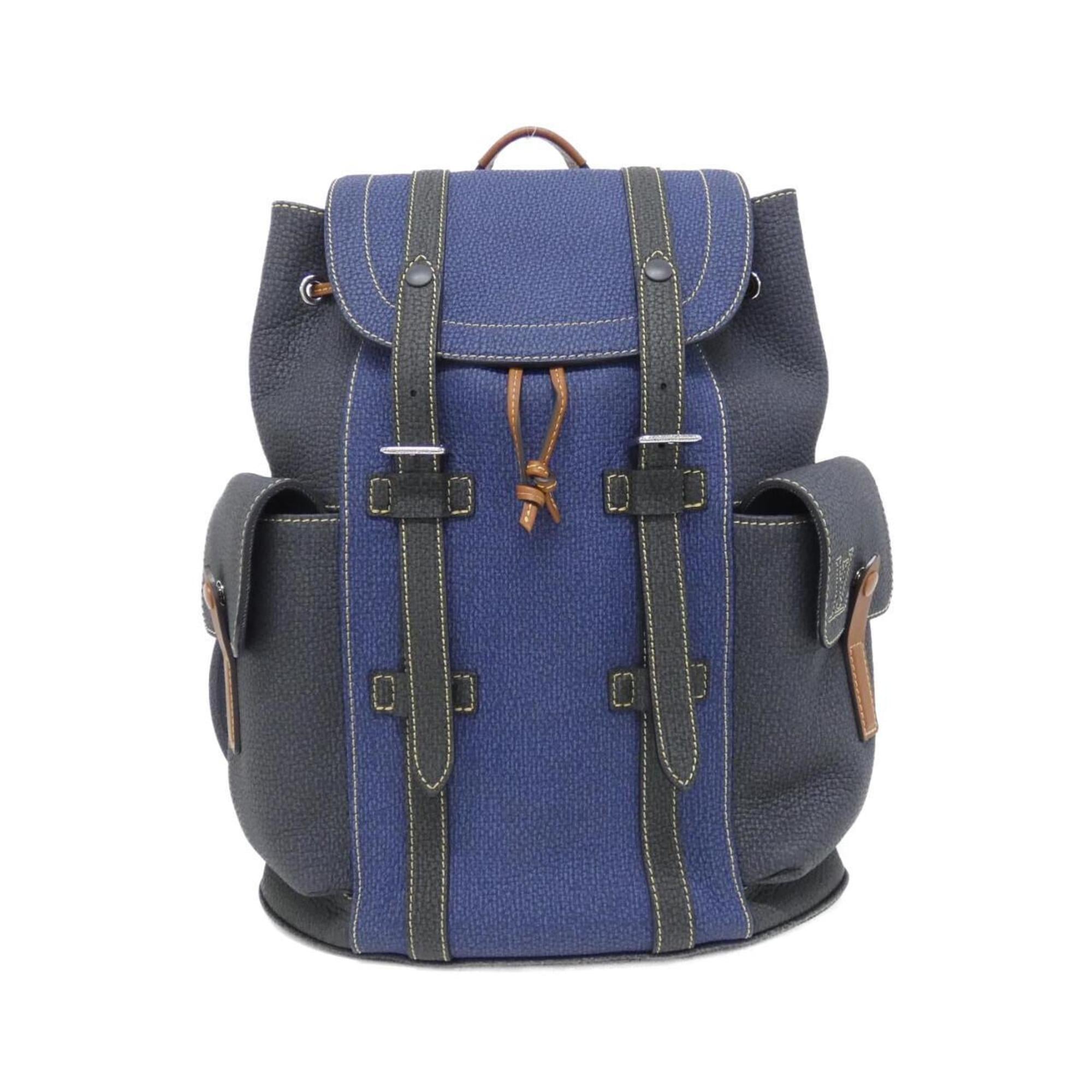 Louis Vuitton Blue Leather Backpack