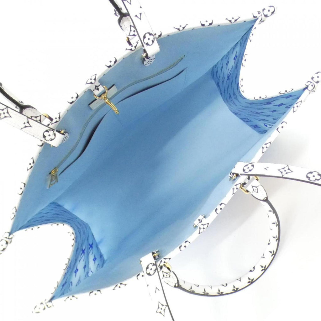 Louis Vuitton Blue Coated Canvas Handbag