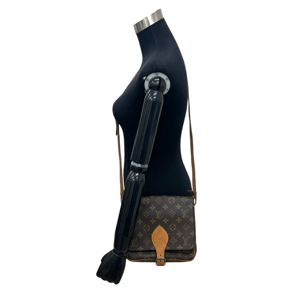 Louis Vuitton Brown Leather Pvc Shoulder Bag