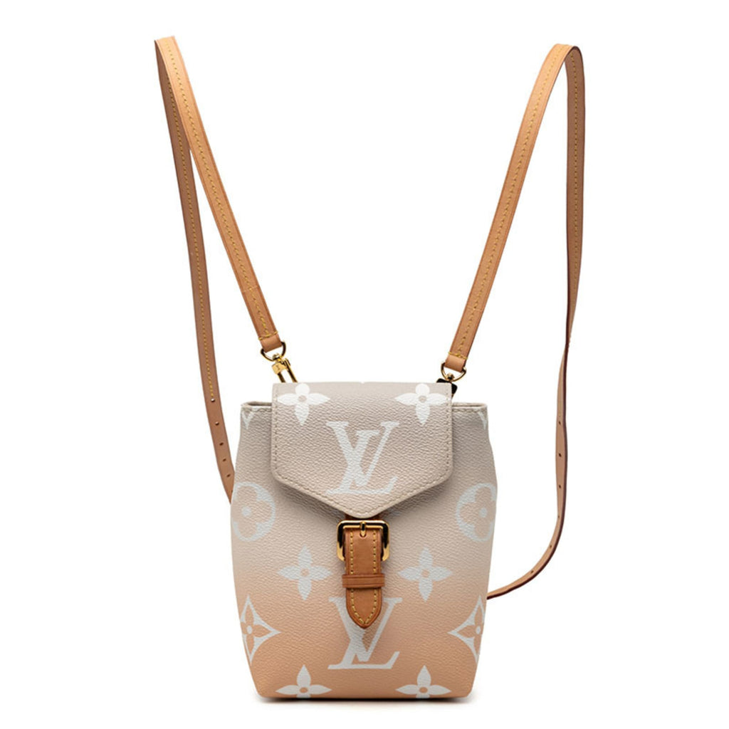 Louis Vuitton Gray Pink Pvc Leather Backpack