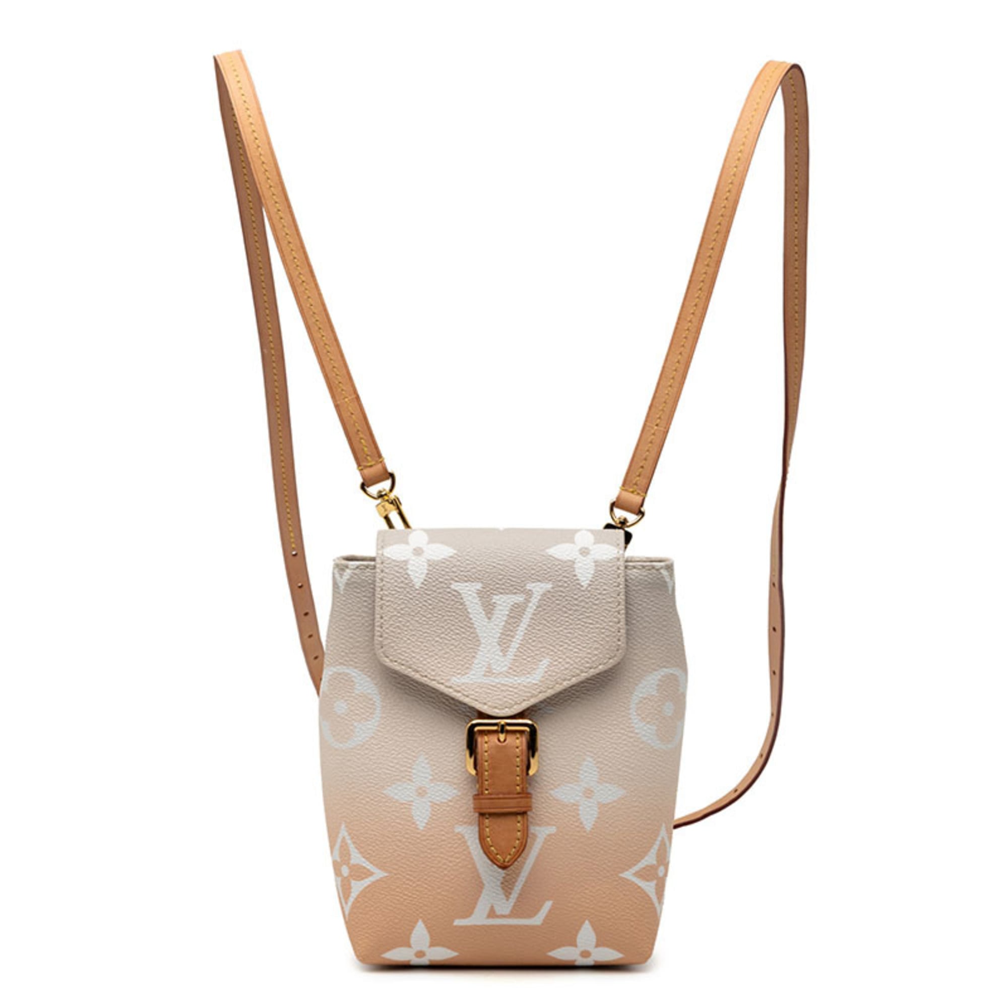 Louis Vuitton Gray Pink Pvc Leather Backpack