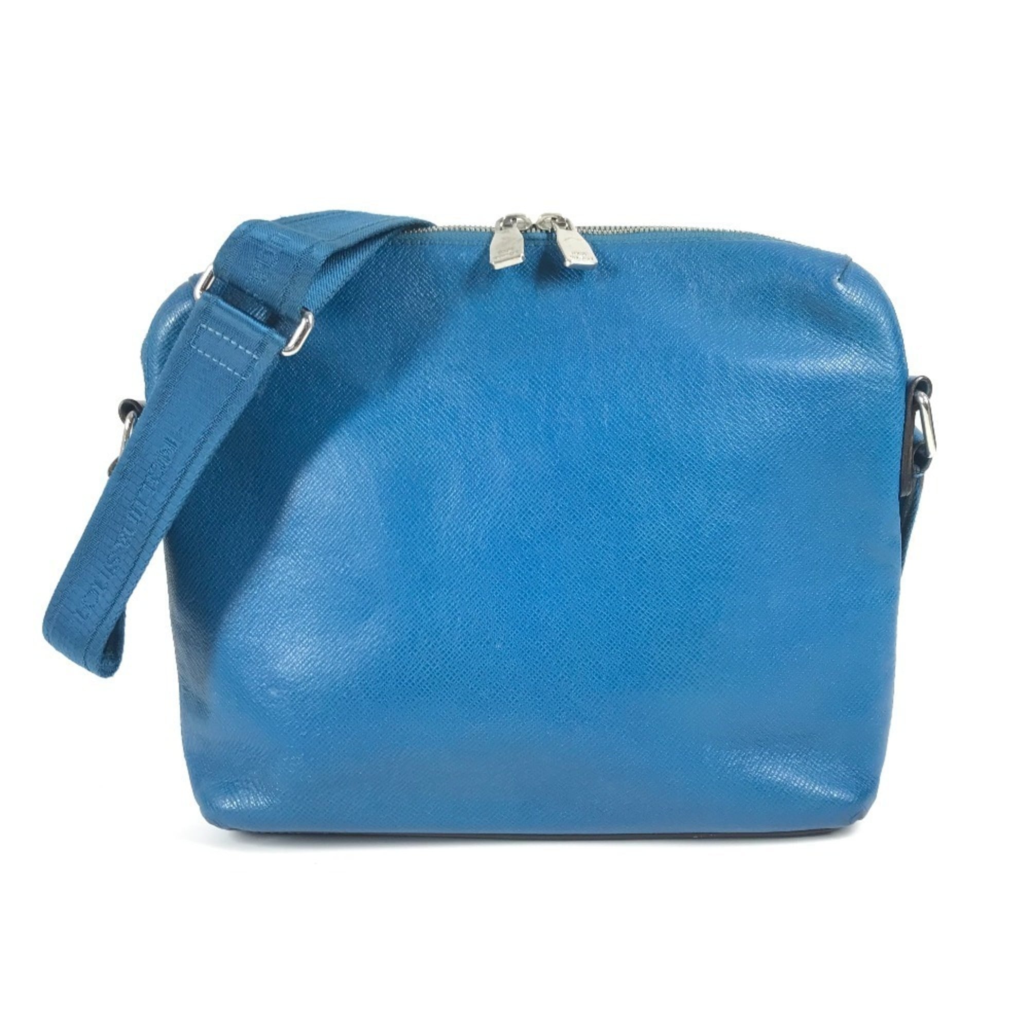 Louis Vuitton Blue Taiga Leather Messenger Bag Shoulder Bag