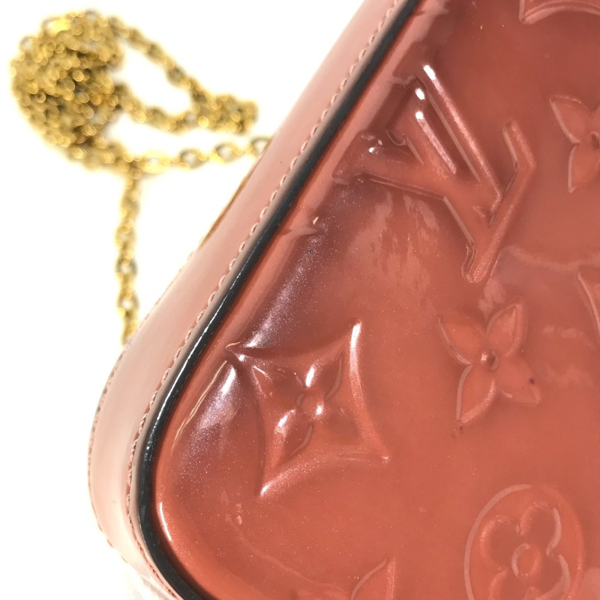 Louis Vuitton Monogram Vernis Pink Patent Leather Pochette Shoulder Bag