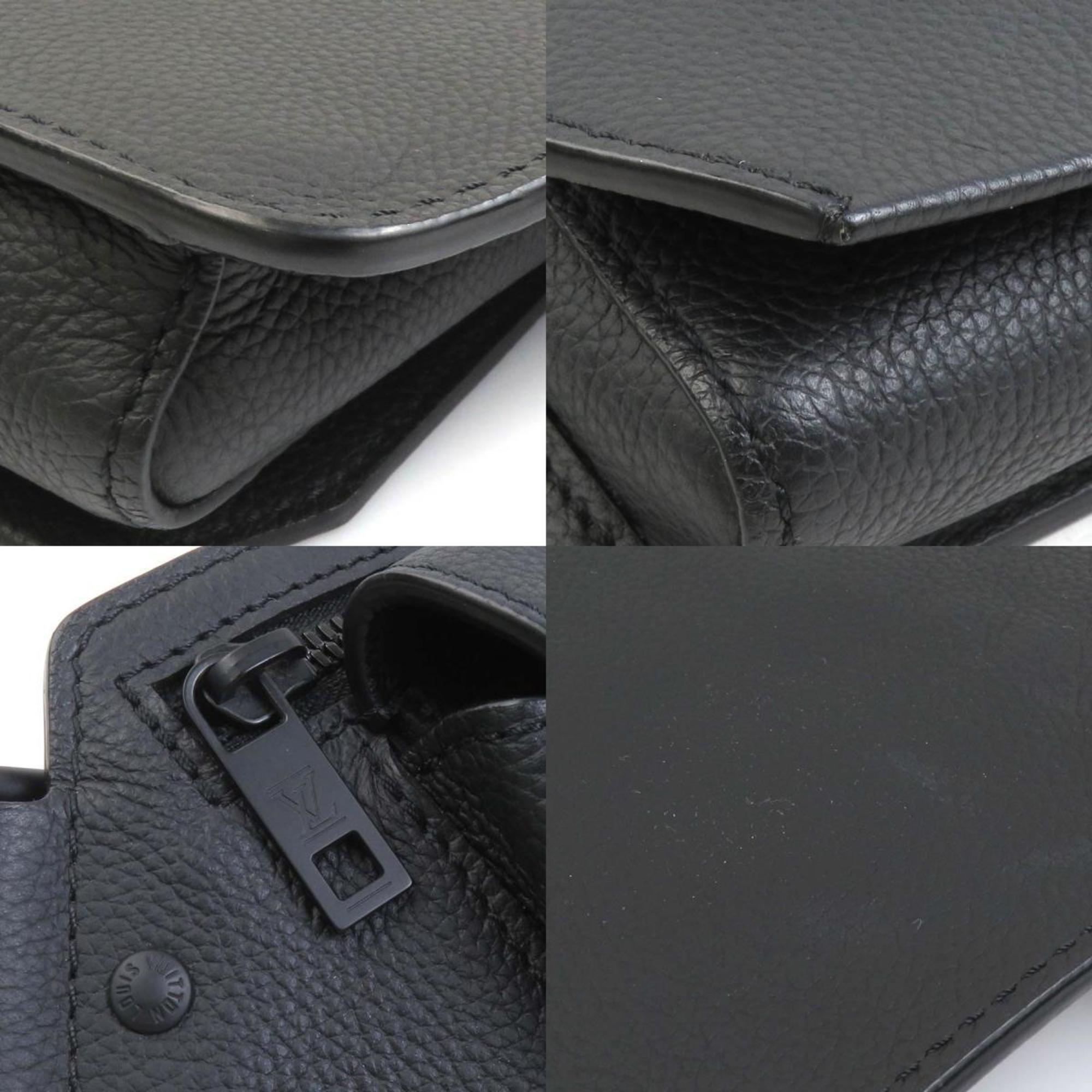 Louis Vuitton Black Leather Sling Bag