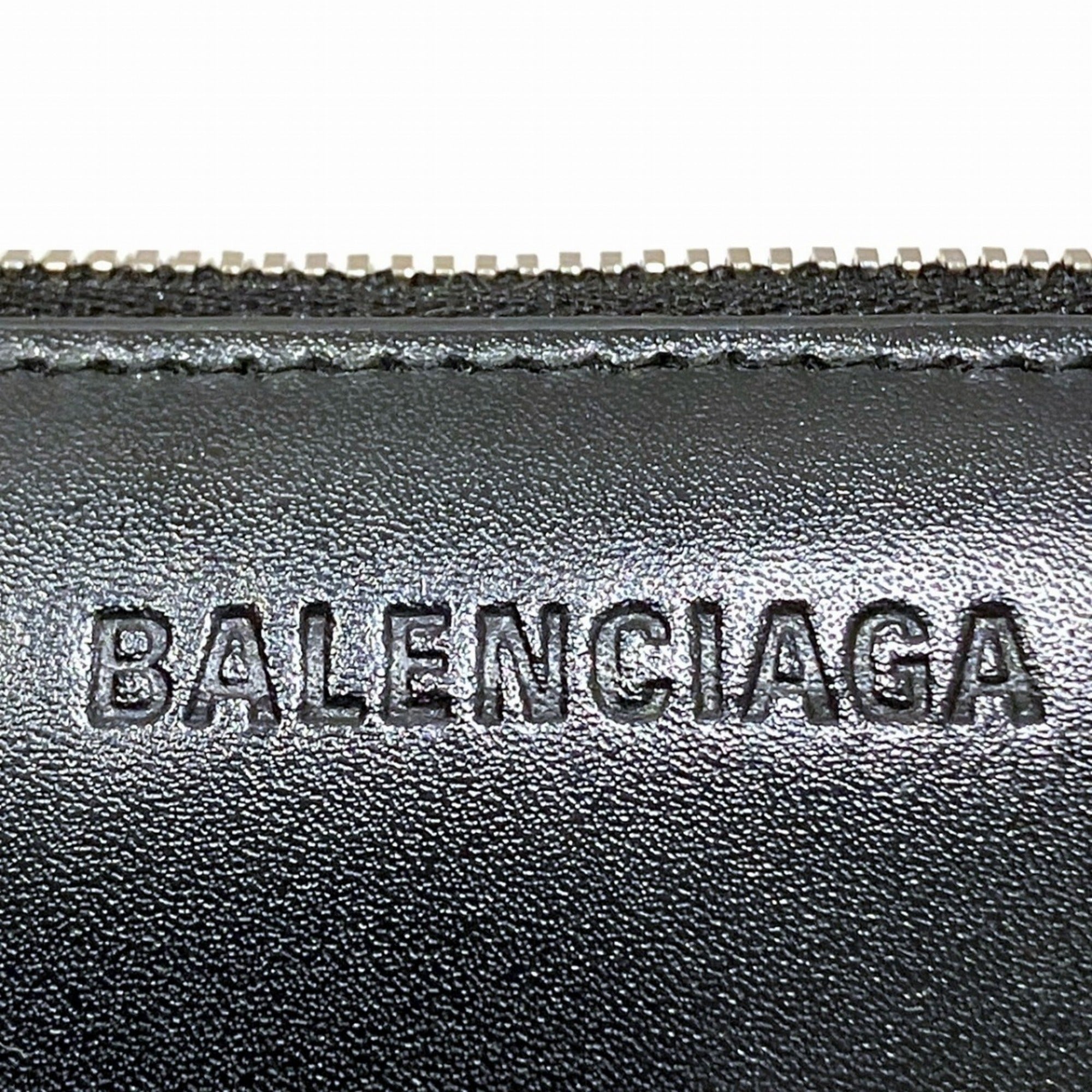 Balenciaga Black Leather Long Wallet (Bi-Fold)
