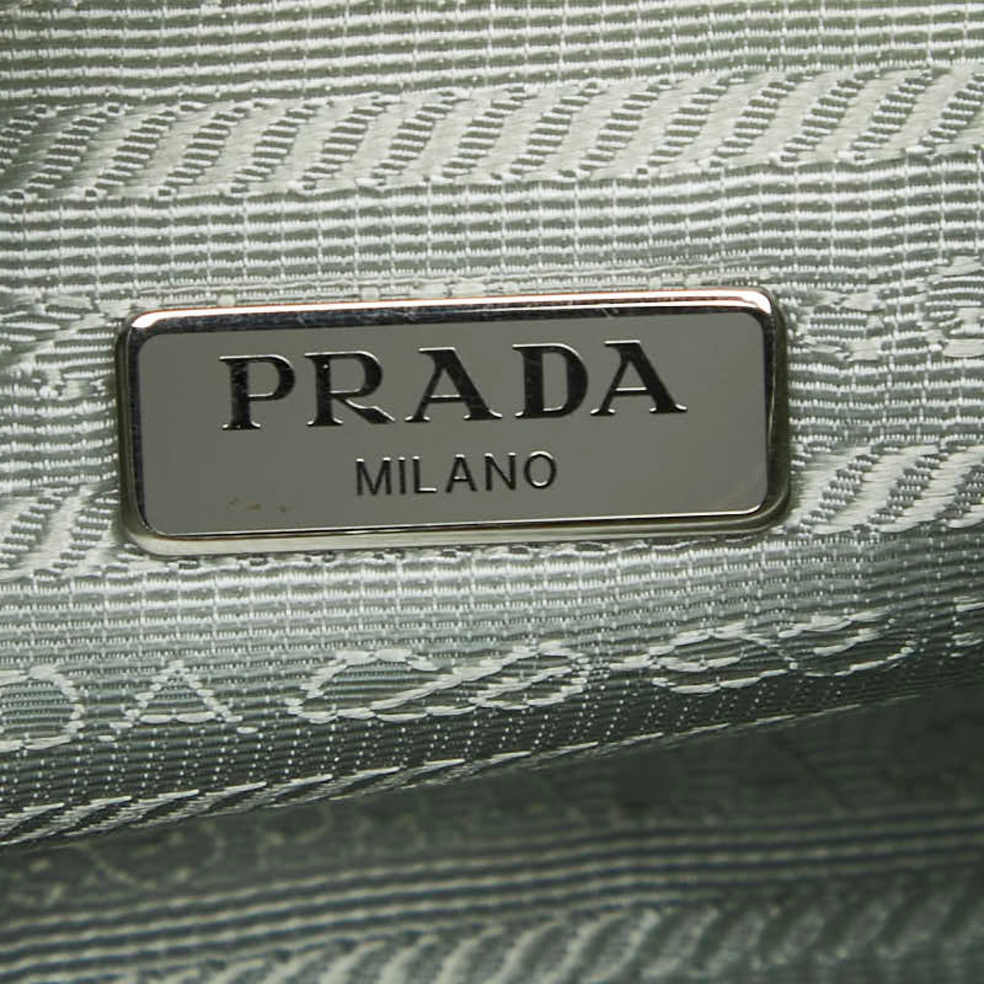 Prada Light Green Nylon Leather Handbag Shoulder Bag