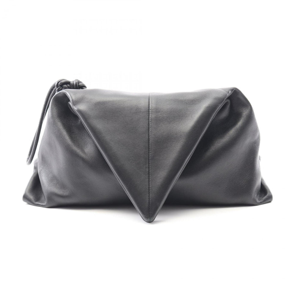 Bottega Veneta Black Leather Clutch Bag