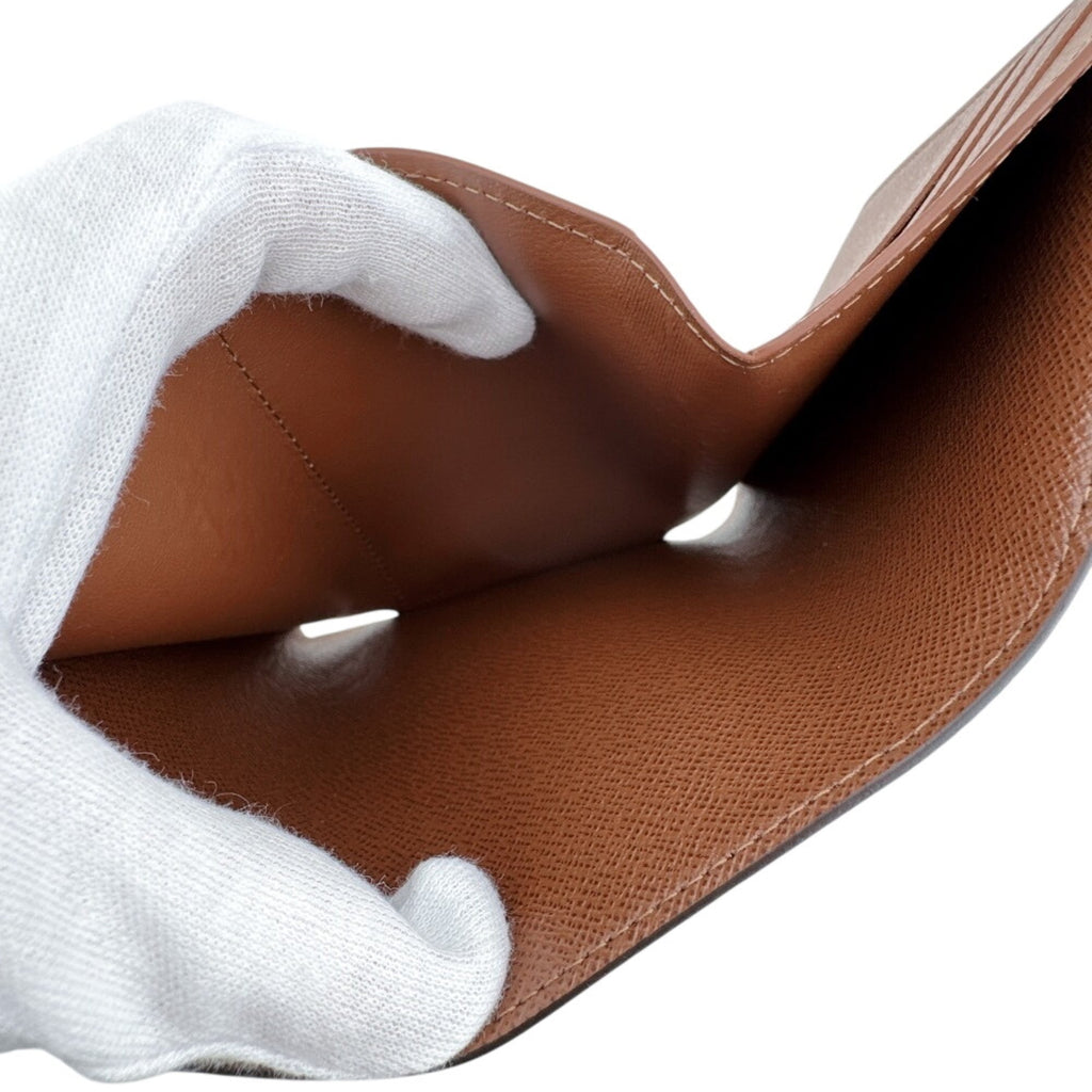 Louis Vuitton Monogram Brown Leather Wallet (Tri-Fold)
