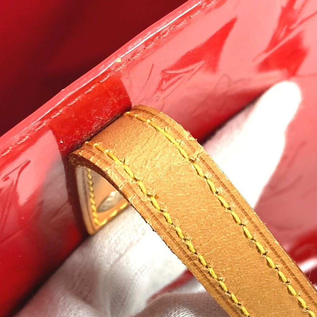 Louis Vuitton Red Color Monogram Vernis Boston Bag Shoulder Bag Tote Bag