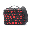 Louis Vuitton Black Red Color Monogram Leather Handbag