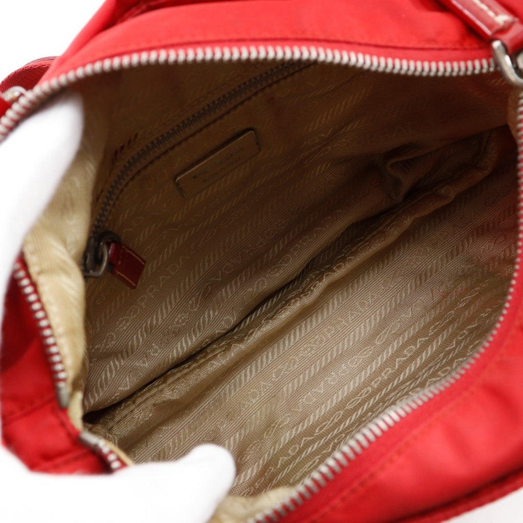 Prada Red Color Nylon Handbag