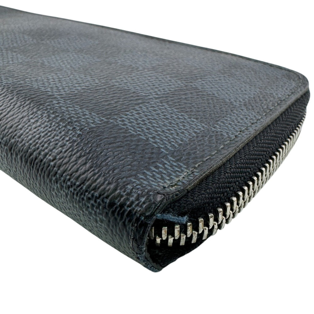 Louis Vuitton Damier Graphite Black Navy Leather Long Wallet