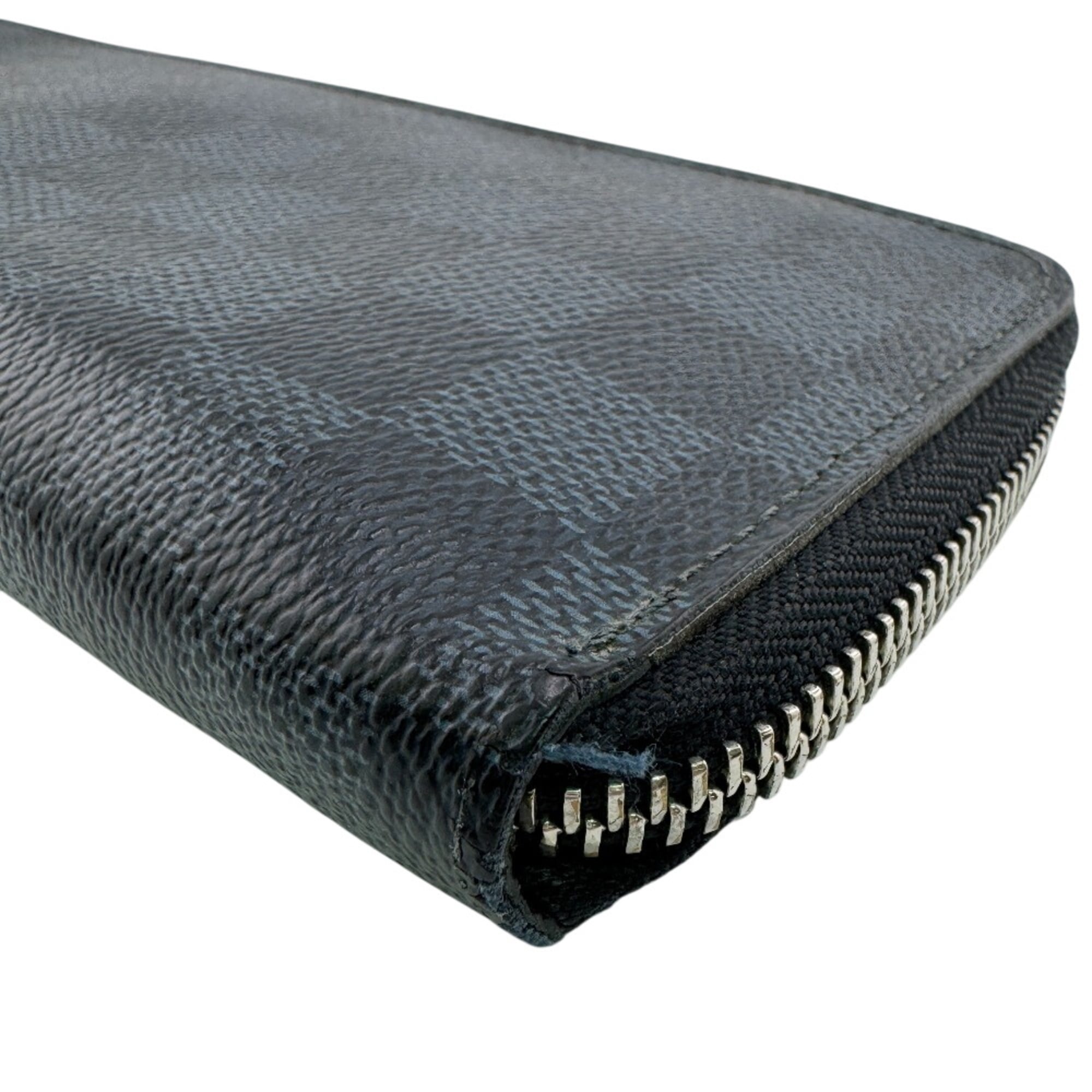 Louis Vuitton Damier Graphite Black Navy Leather Long Wallet