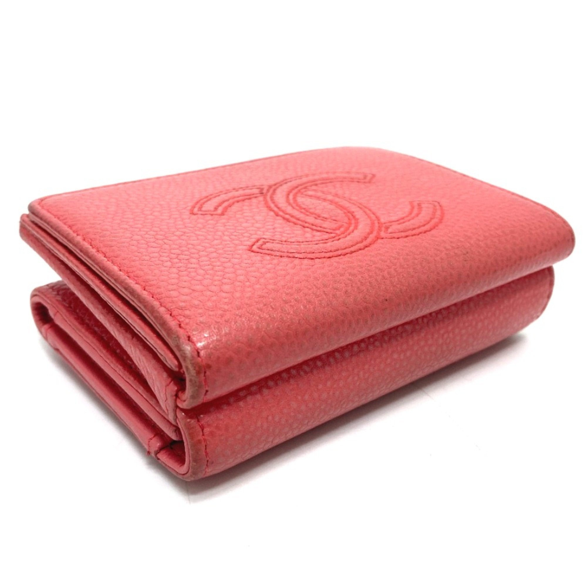 Chanel Pink Leather Wallet (Tri-Fold)