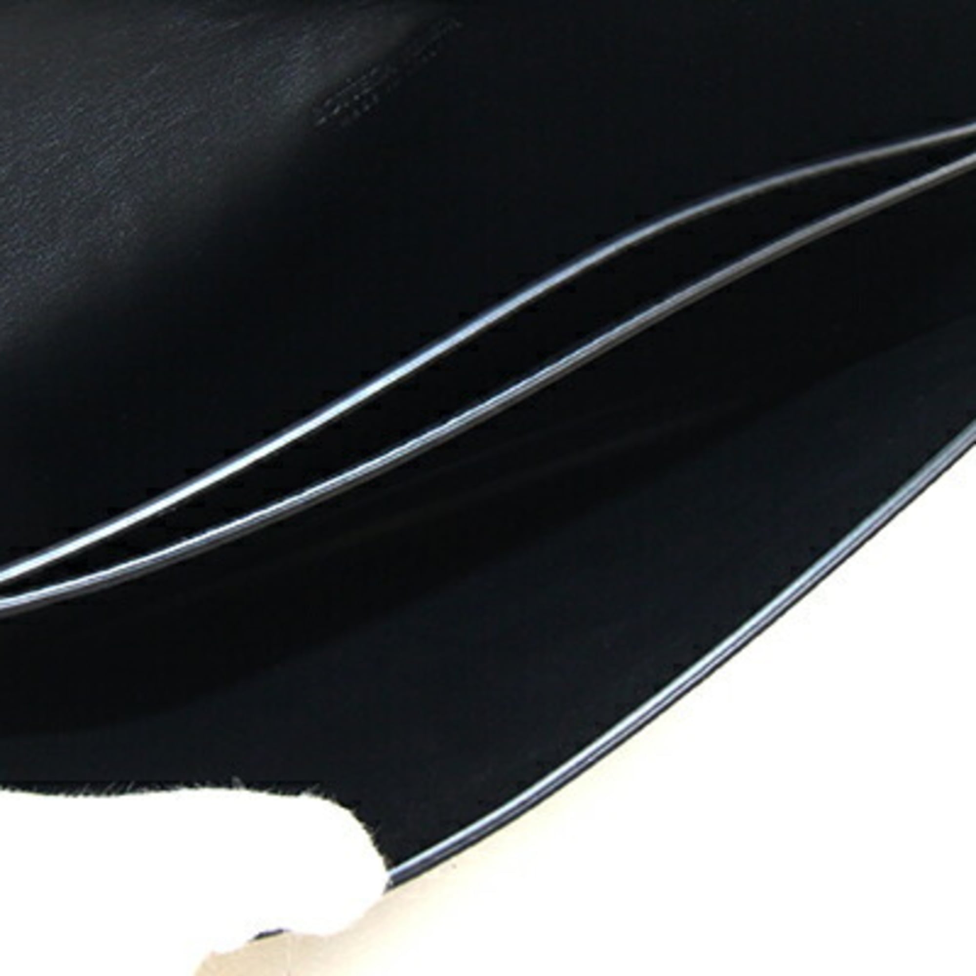 Bottega Veneta Black Leather Clutch Bag Pouch
