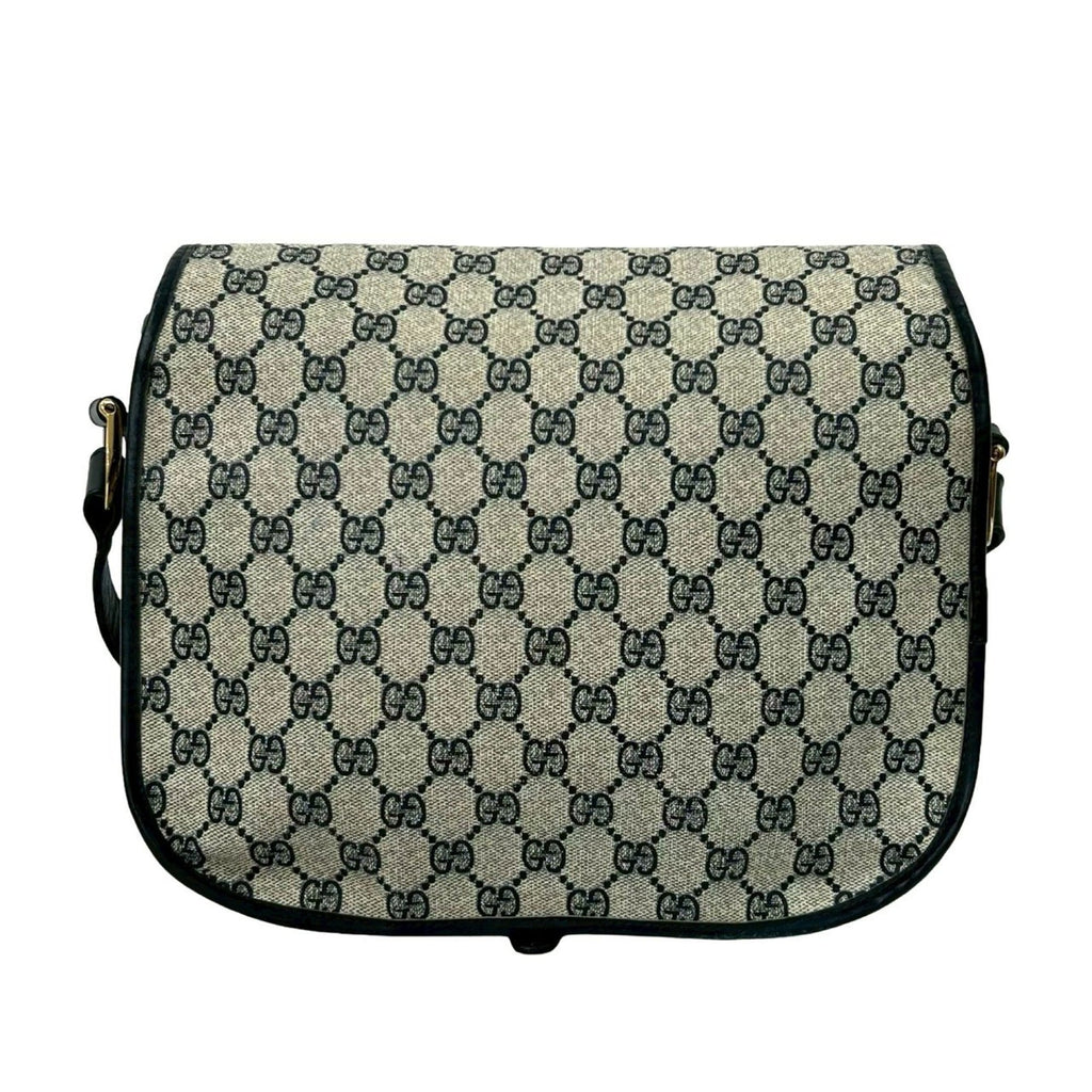 Gucci Navy Red Color Pvc Leather Shoulder Bag (Pre-Owned)