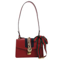 Gucci Red Color Leather Shoulder Bag (Pre-Owned)