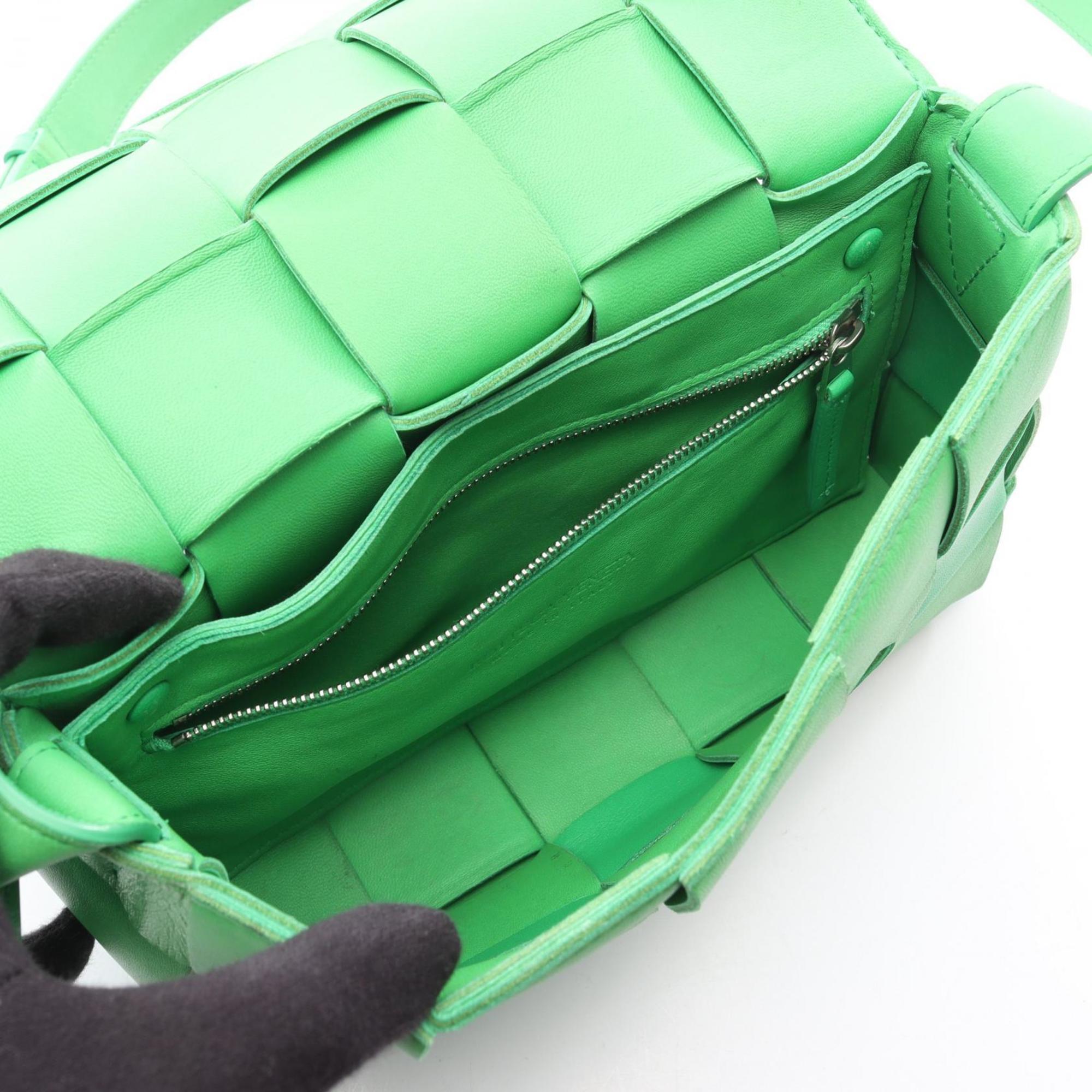 Bottega Veneta Green Leather Shoulder Bag