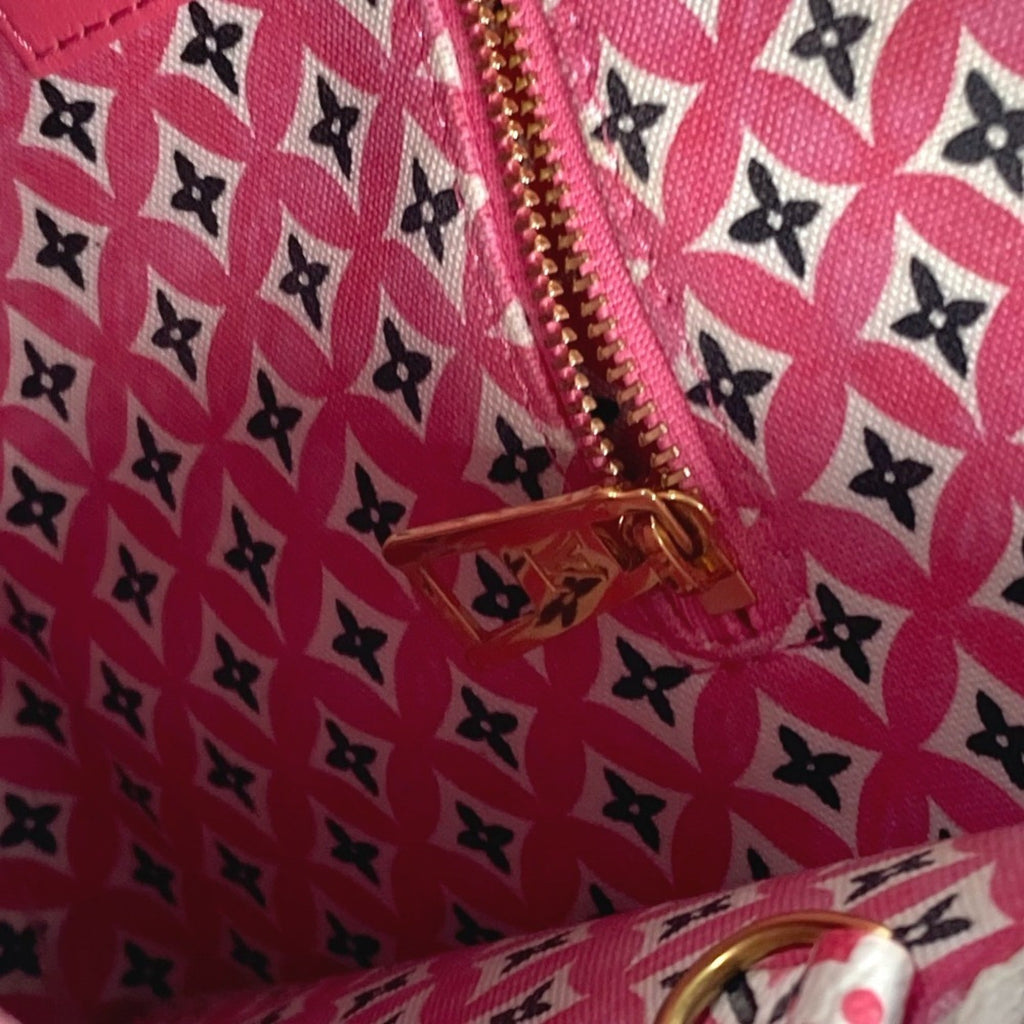 Louis Vuitton Pink White Monogram Handbag Shoulder Bag Tote Bag