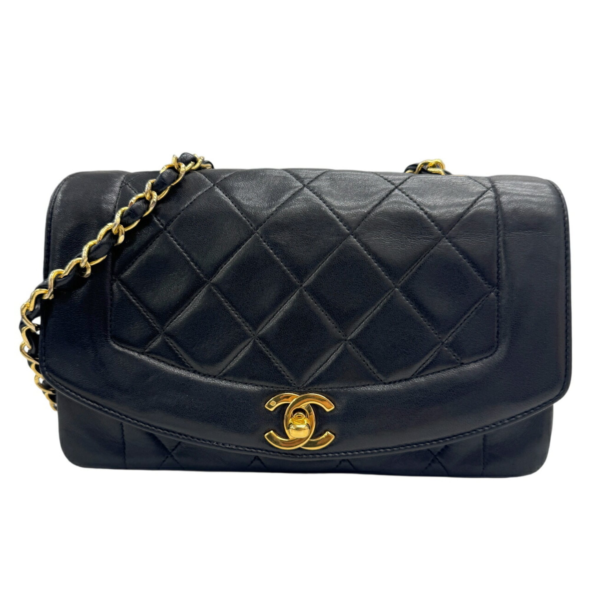 Chanel Matelasse Black Leather Shoulder Bag