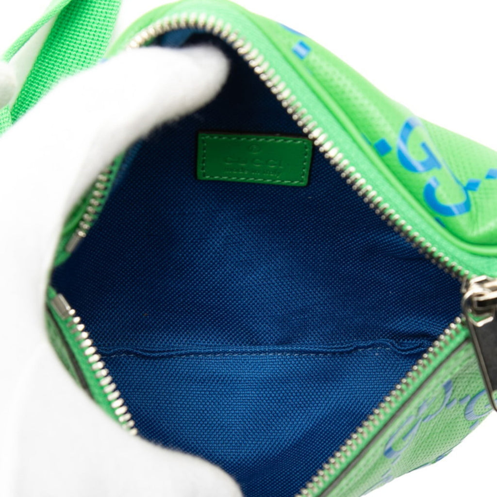 Gucci Blue Green Leather Fanny Pack (Pre-Owned)