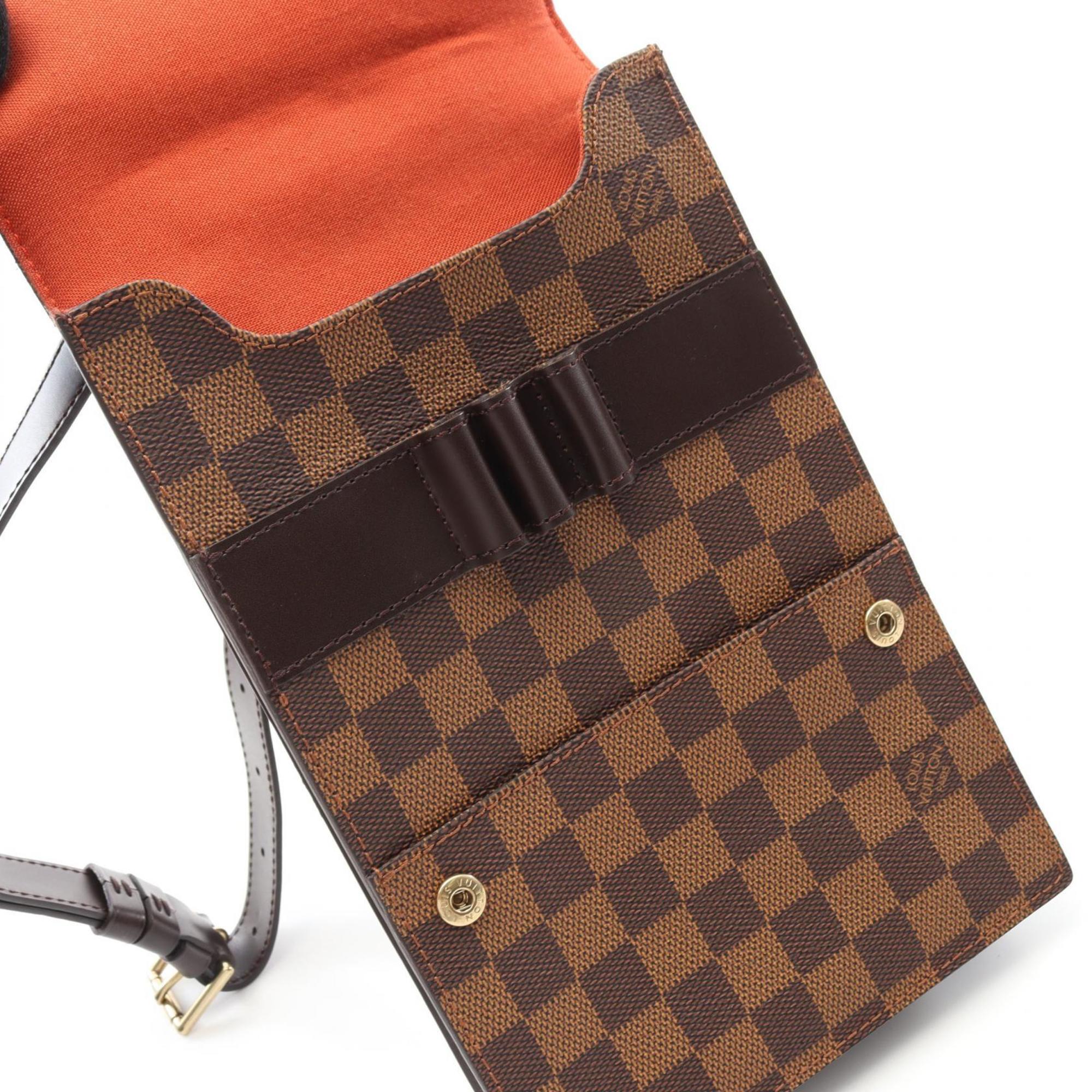 Louis Vuitton Damier Brown Ebene Coated Canvas Leather Shoulder Bag
