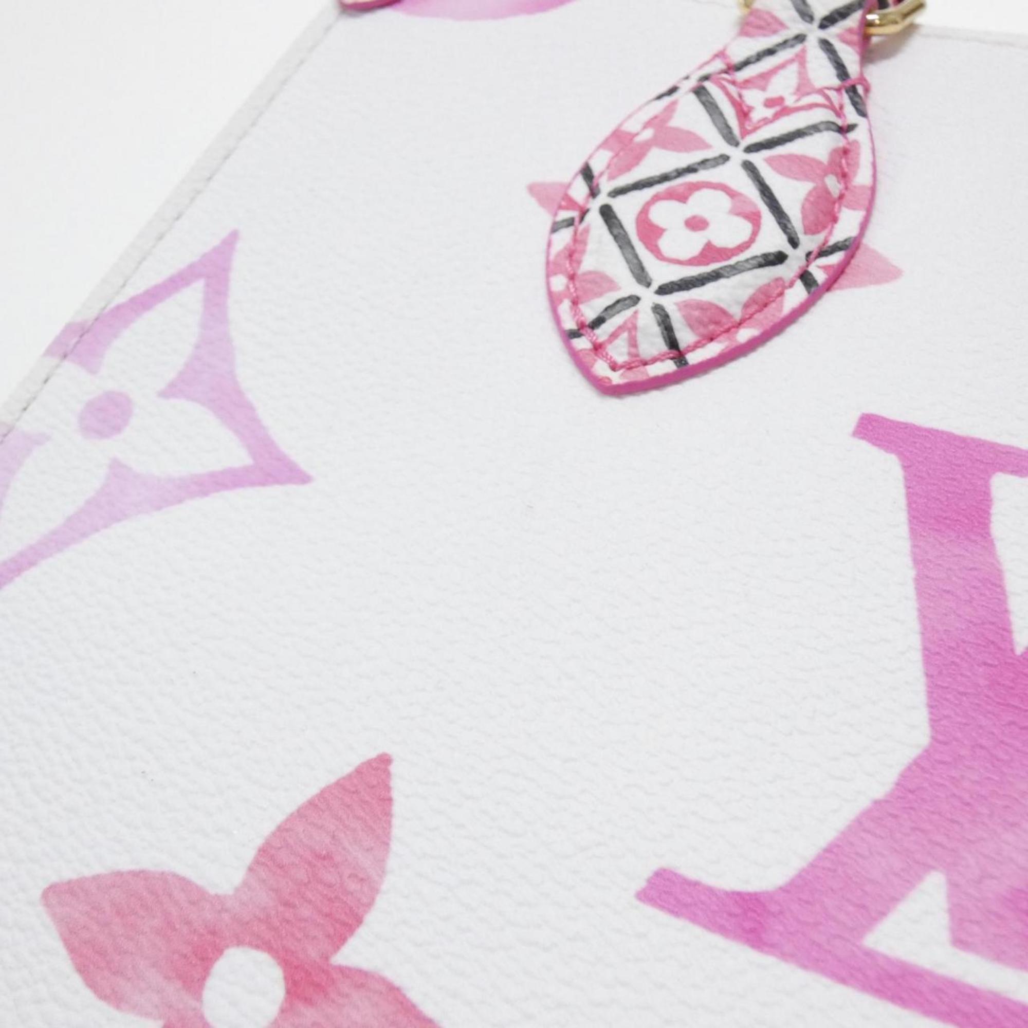 Louis Vuitton Pink Coated Canvas Handbag