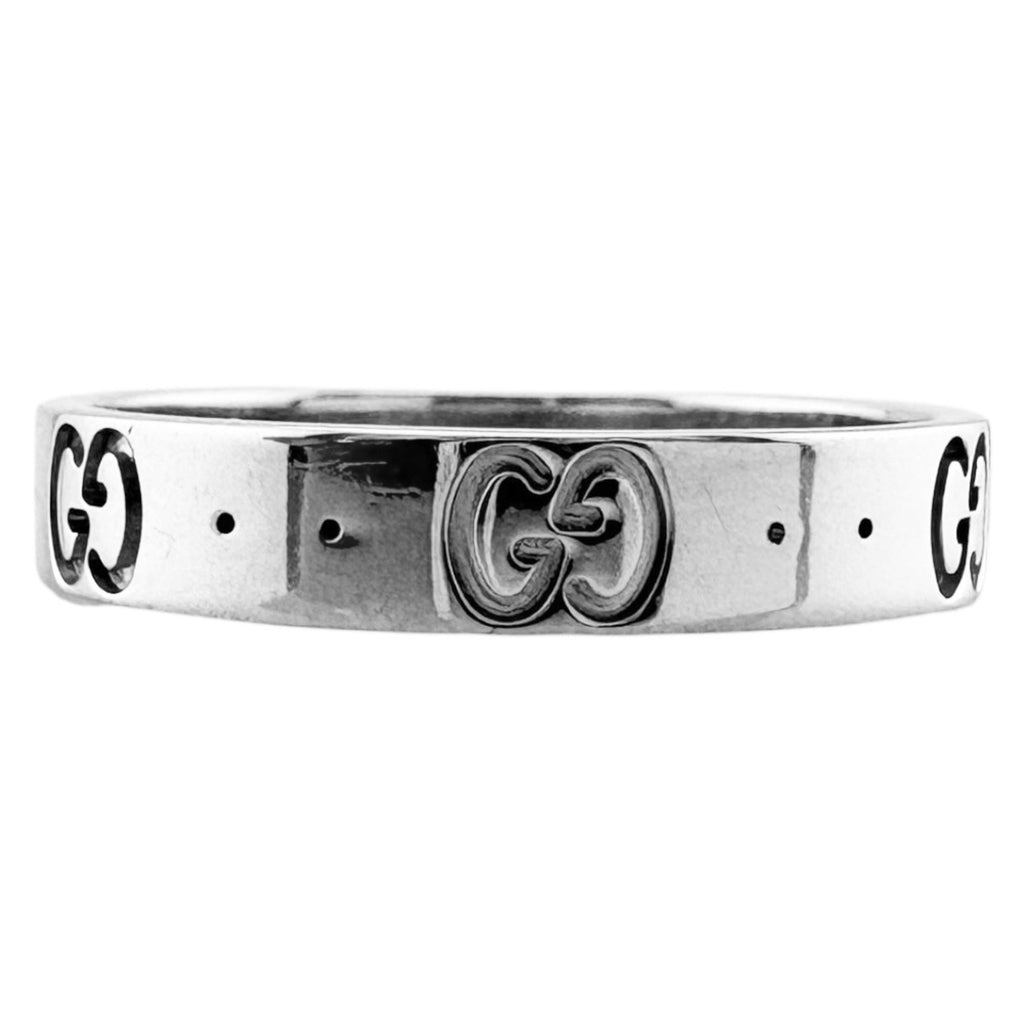 Gucci White Gold White Gold (18K) Band Ring (Pre-Owned)