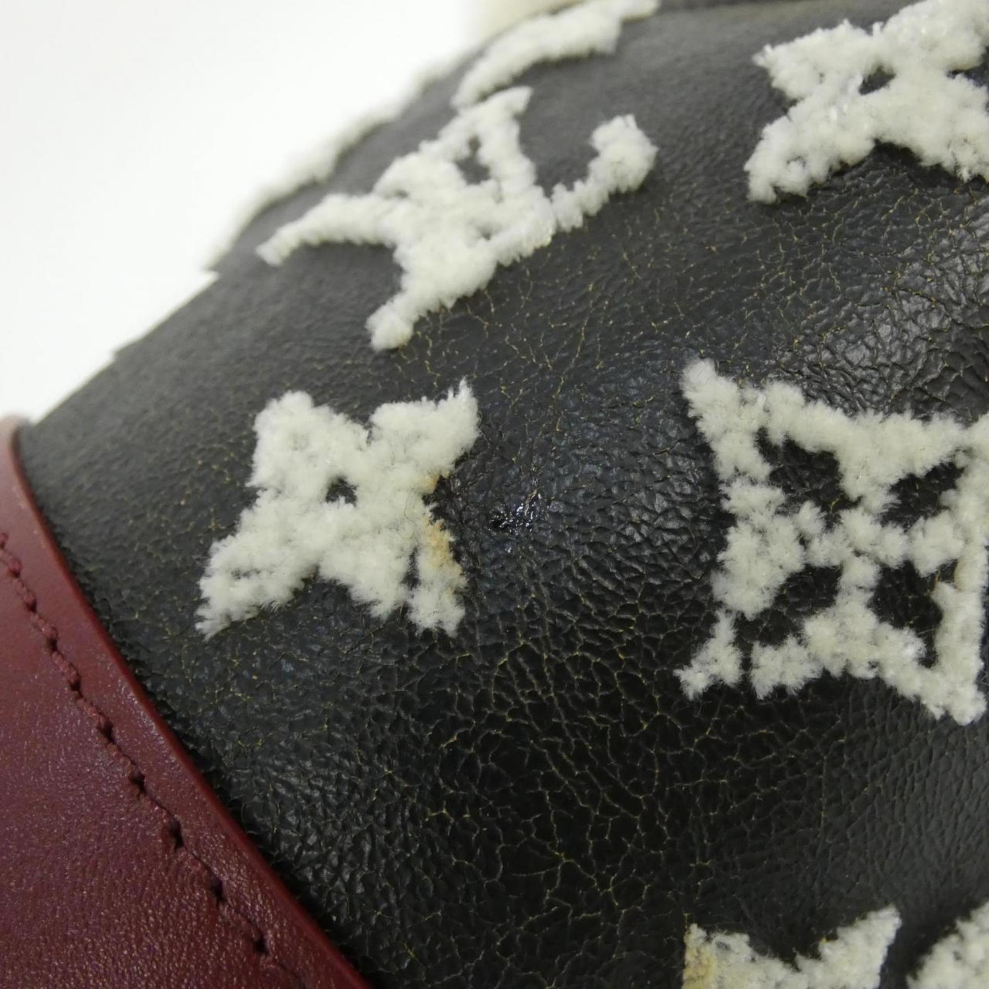 Louis Vuitton Black Ivory Rouge Leather Boston Bag
