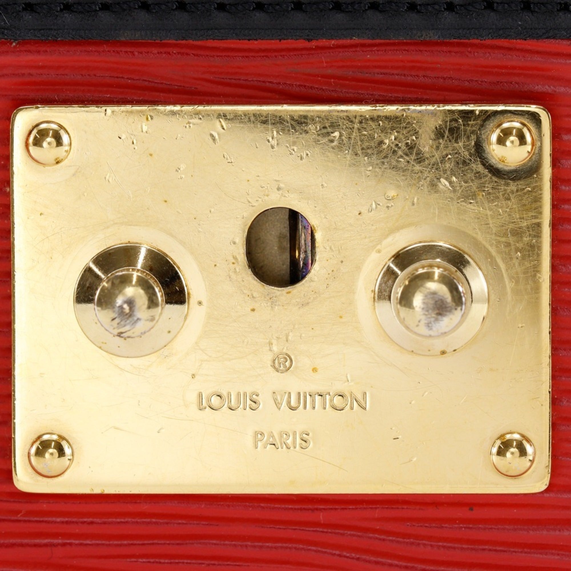 Louis Vuitton Epi Red Color Rouge Epi Leather Clutch Bag Shoulder Bag