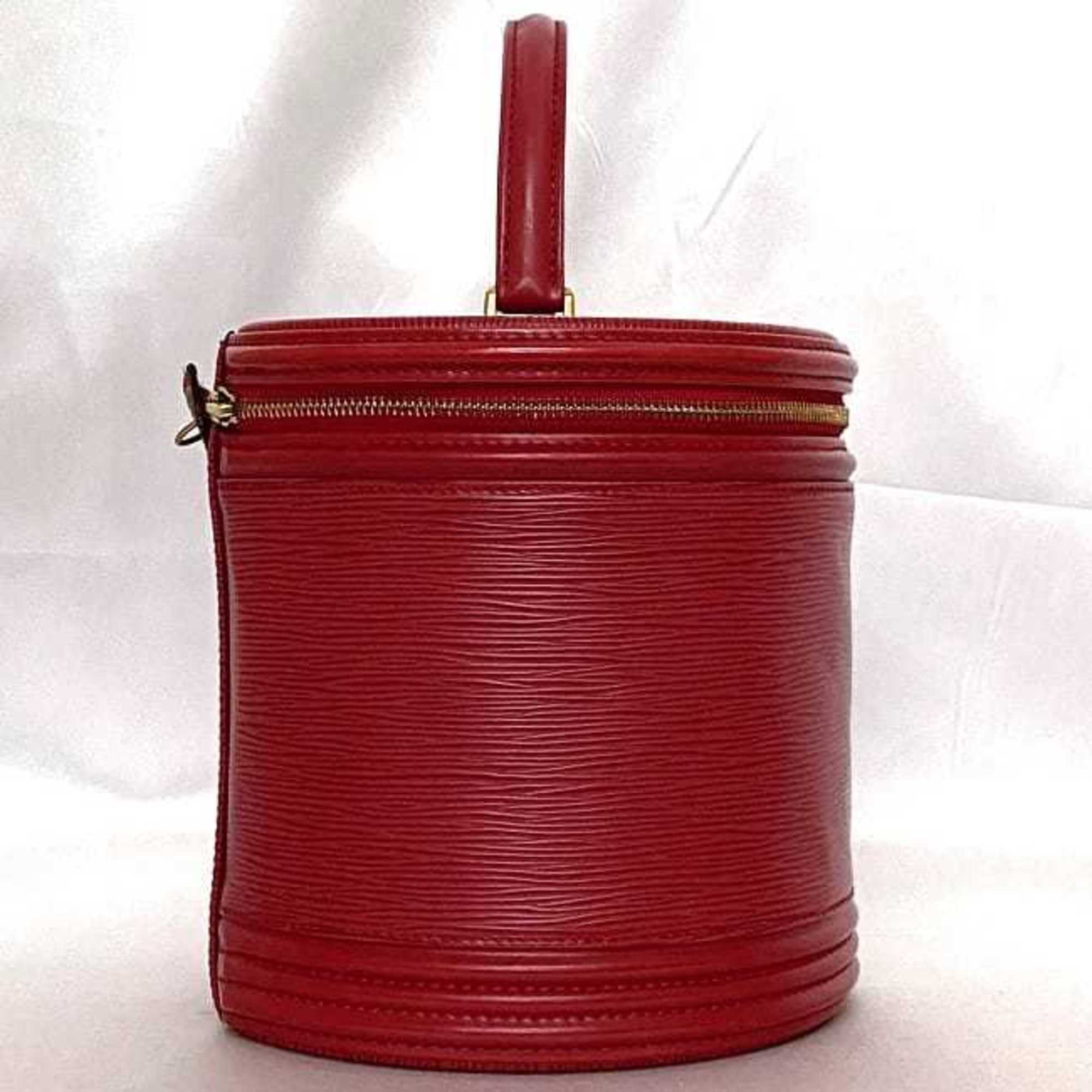 Louis Vuitton Castilian Red Epi Leather Handbag Vanity Bag