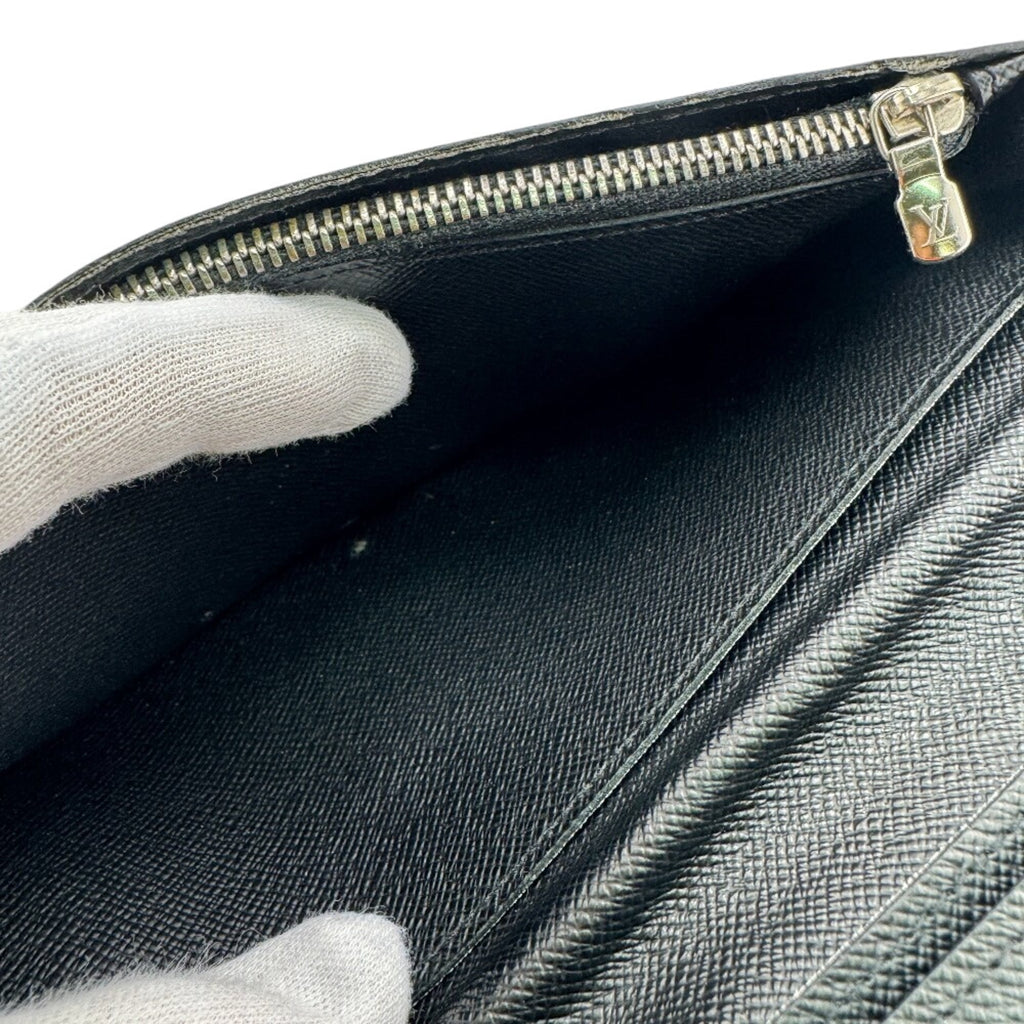 Louis Vuitton Damier Graphite Black Gray Leather Long Wallet