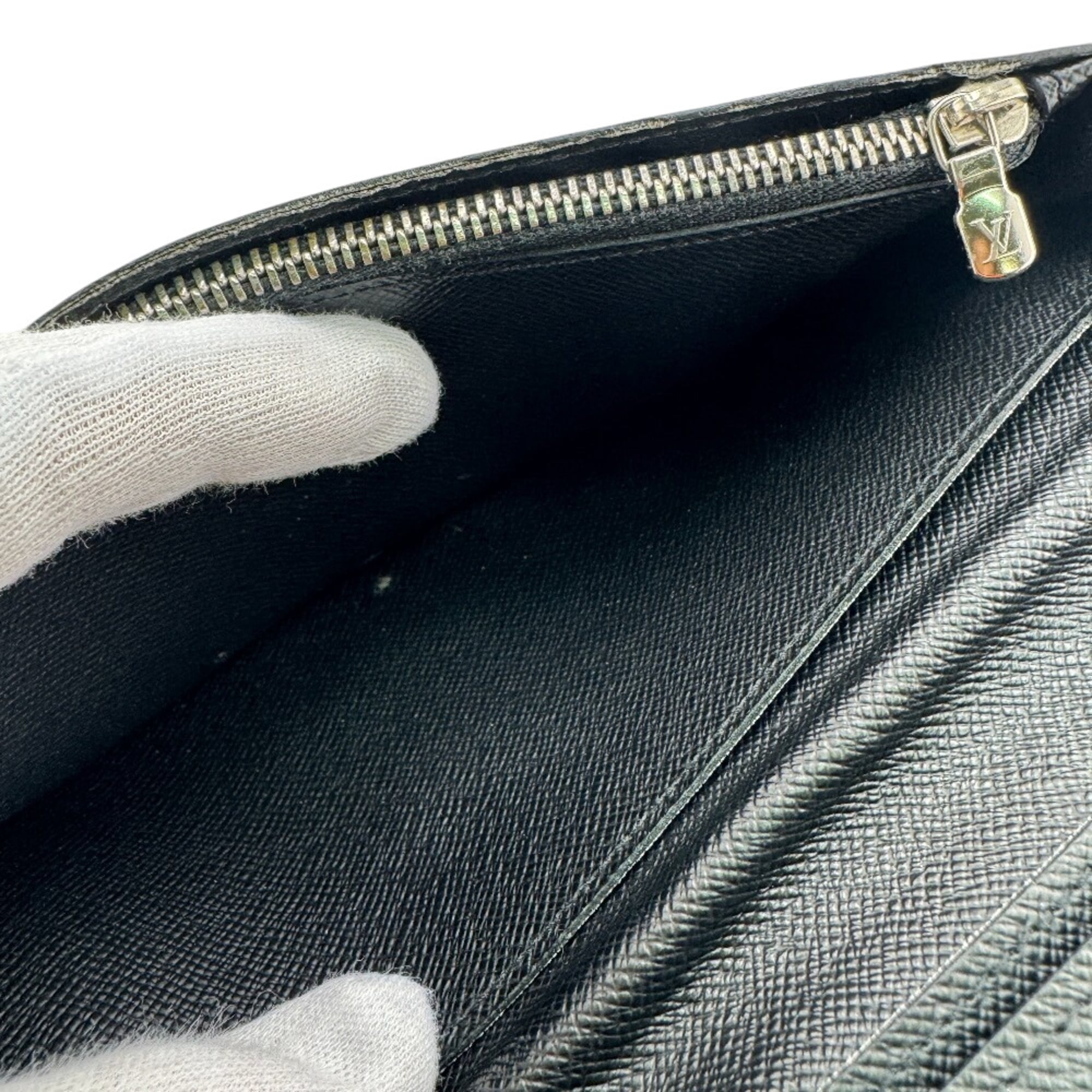 Louis Vuitton Damier Graphite Black Gray Leather Long Wallet