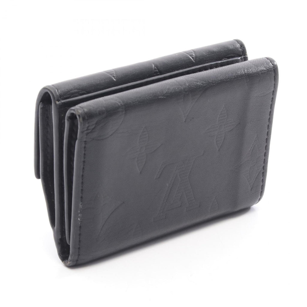 Louis Vuitton Black Noir Monogram Shadow Wallet (Tri-Fold)