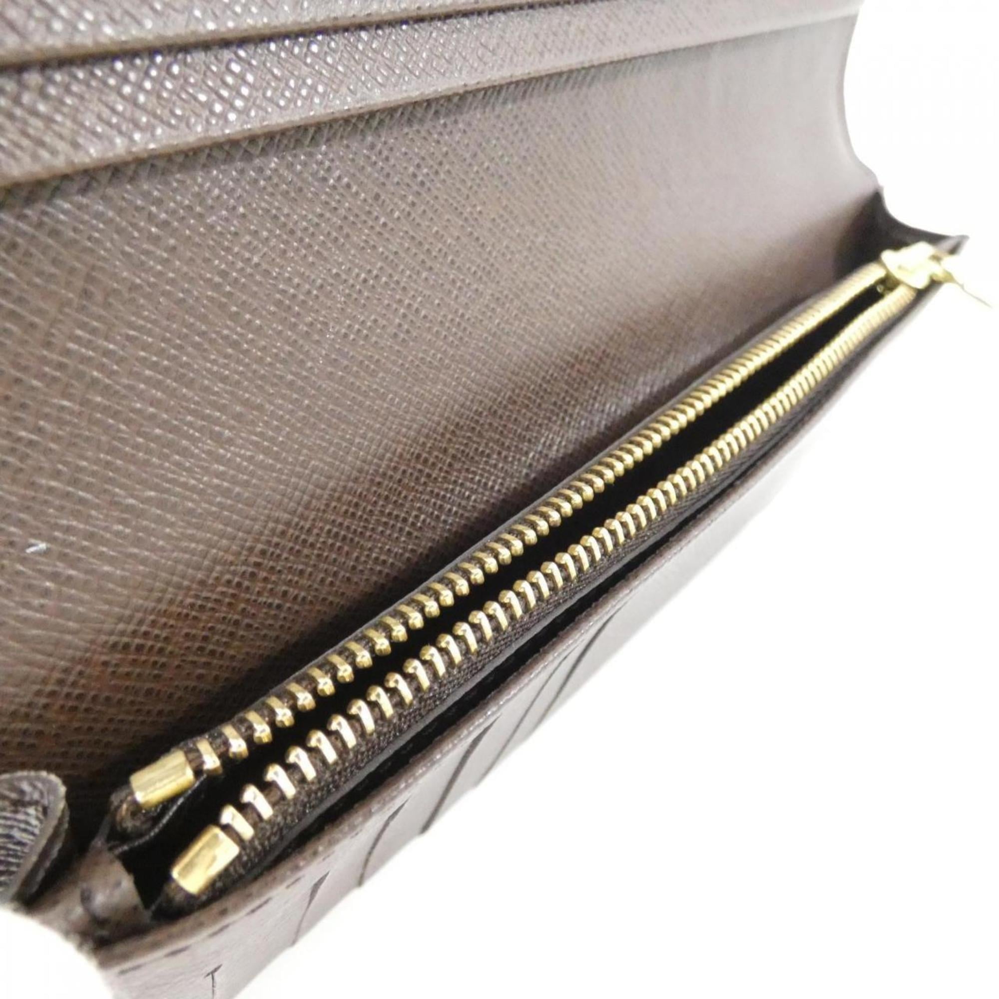 Louis Vuitton Damier Canvas Ebene Coated Canvas Long Wallet