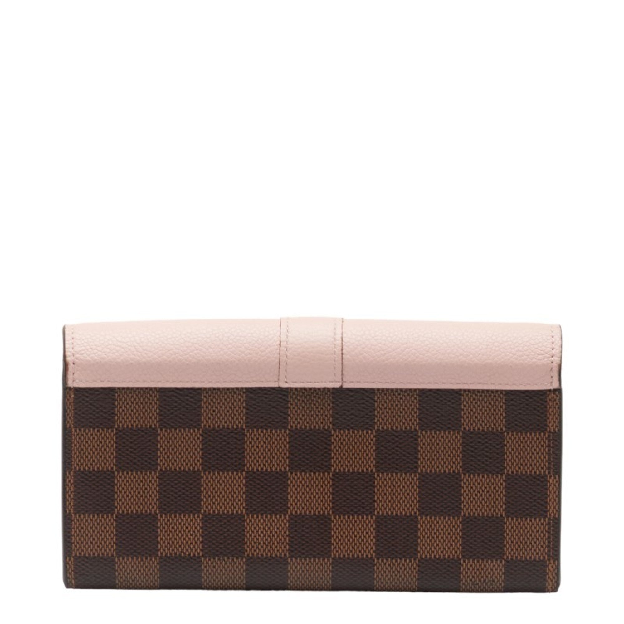 Louis Vuitton Damier Brown Damier Canvas Magnolia Pink Pvc Coin Purse/Coin Case