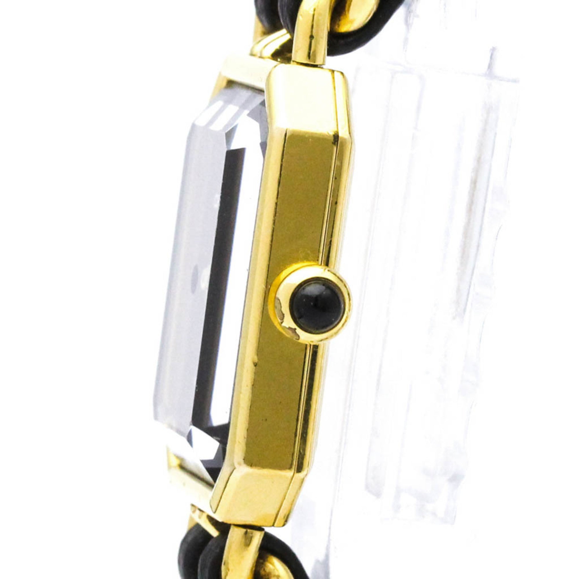 Chanel Premiere Rock Quartz Watch Plated Metal And Leather Watch