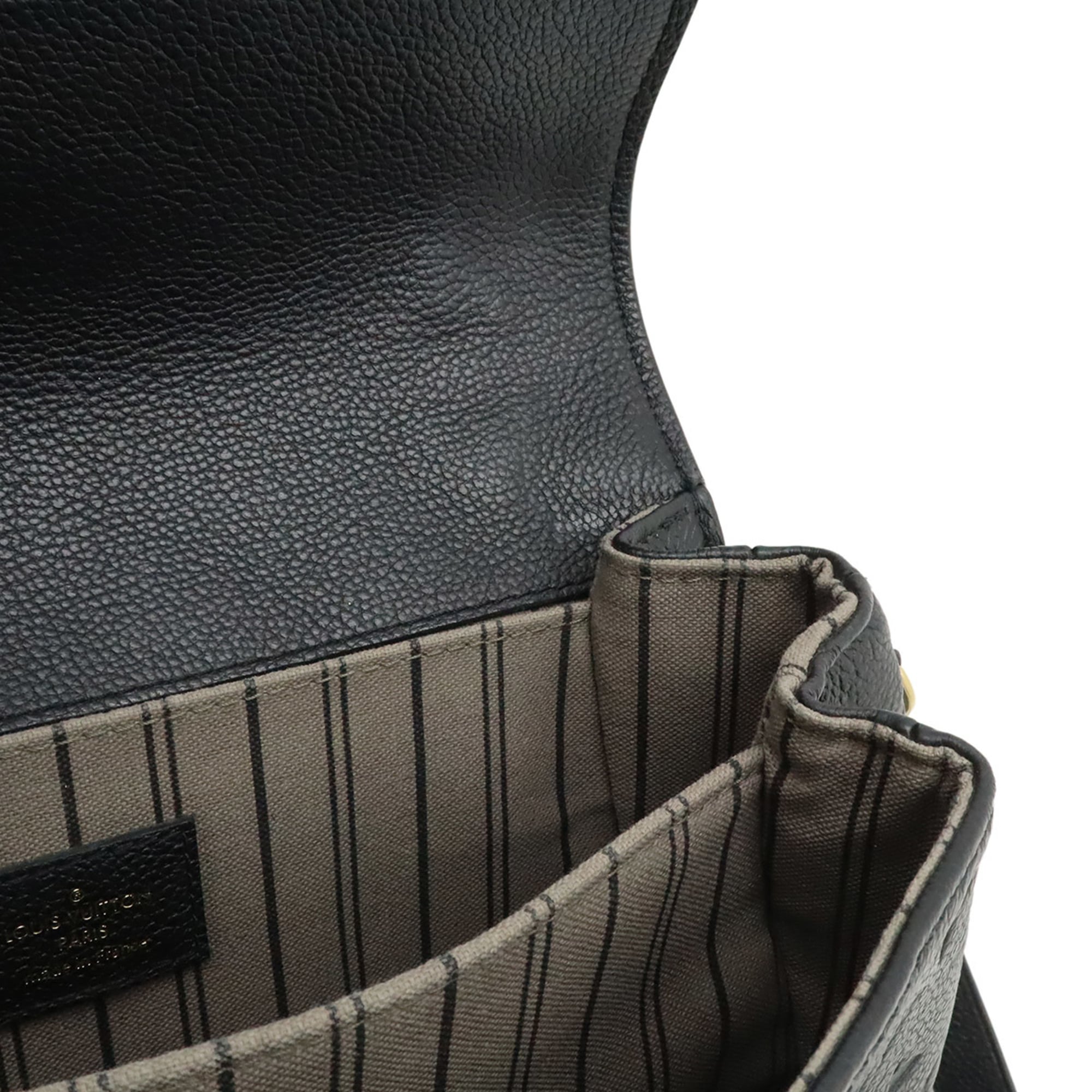Louis Vuitton Black Noir Monogram Empreinte Handbag Pochette