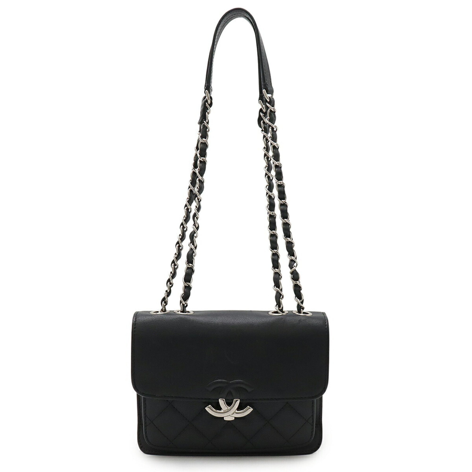 Chanel Black Leather Shoulder Bag