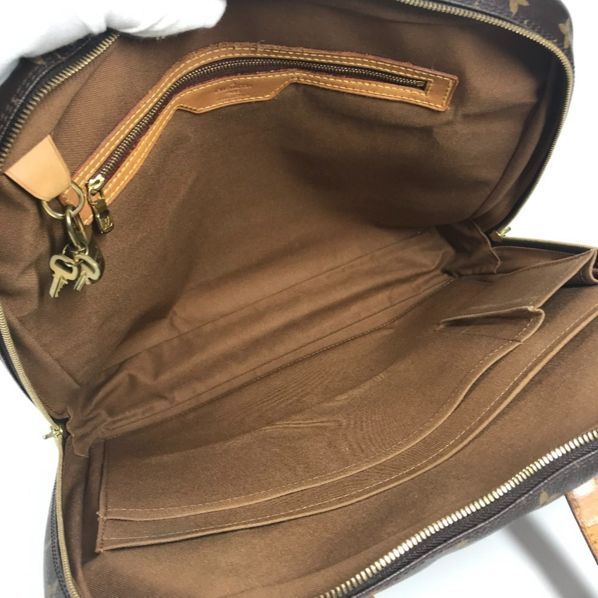 Louis Vuitton Brown Monogram Canvas Handbag Tote Bag