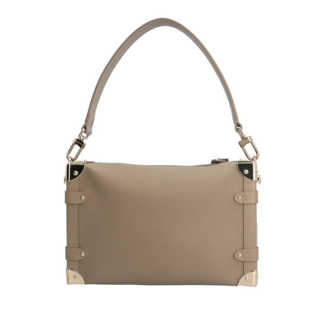 Louis Vuitton Beige Taupe Leather Shoulder Bag