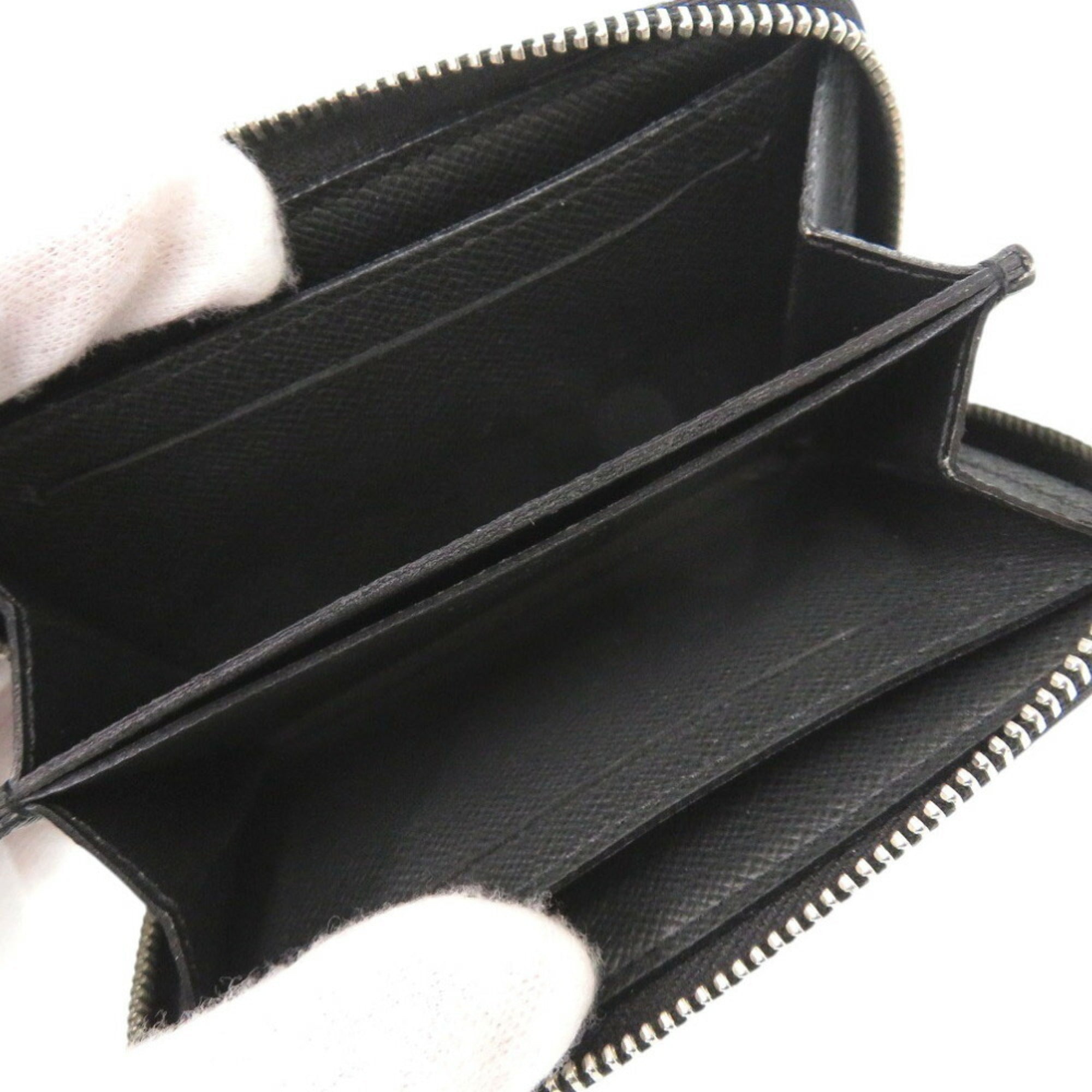 Louis Vuitton Black Taiga Leather Coin Purse/Coin Case