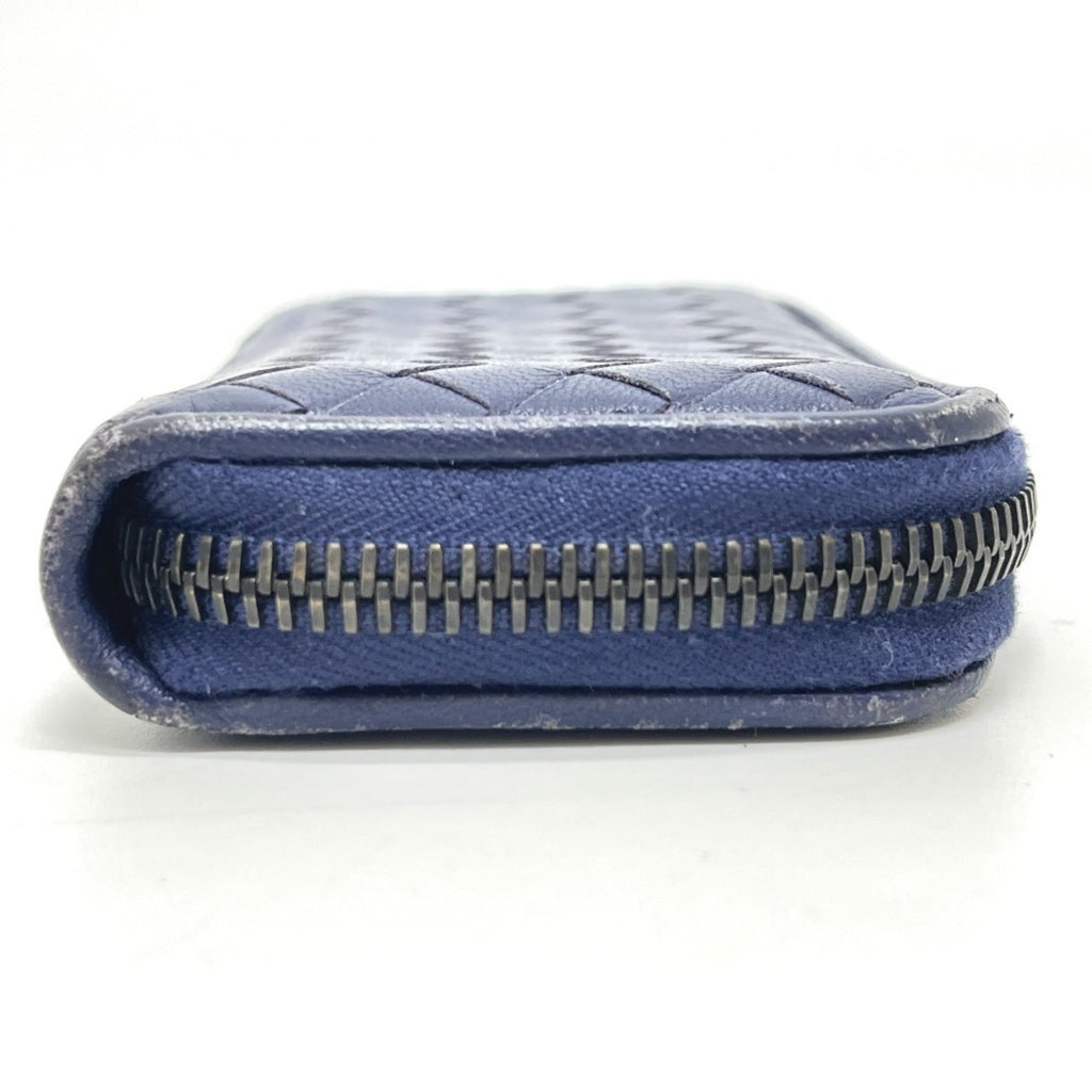 Bottega Veneta Intrecciato Blue Leather Coin Purse/Coin Case
